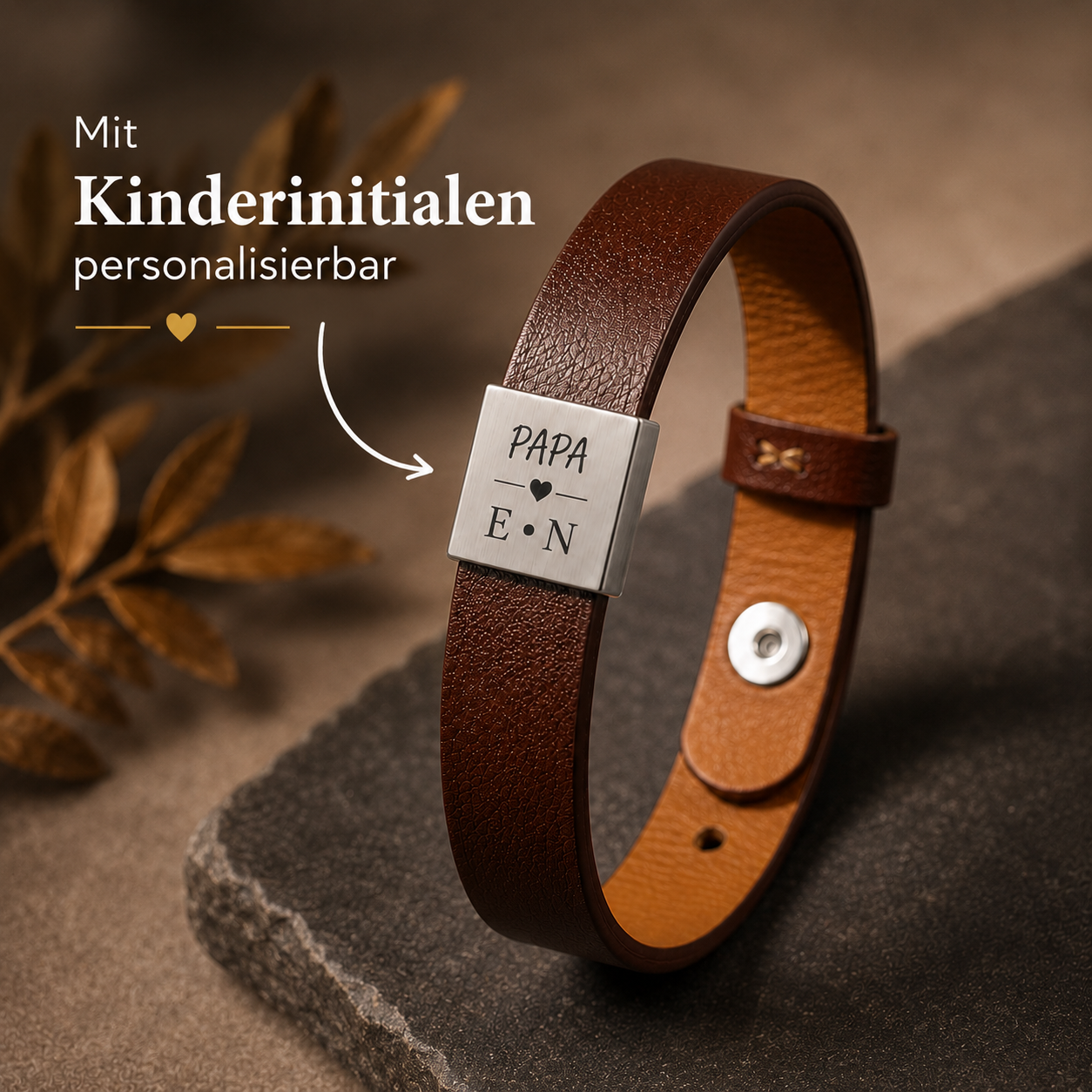 Armband fuer Papa mit Kindernamen 