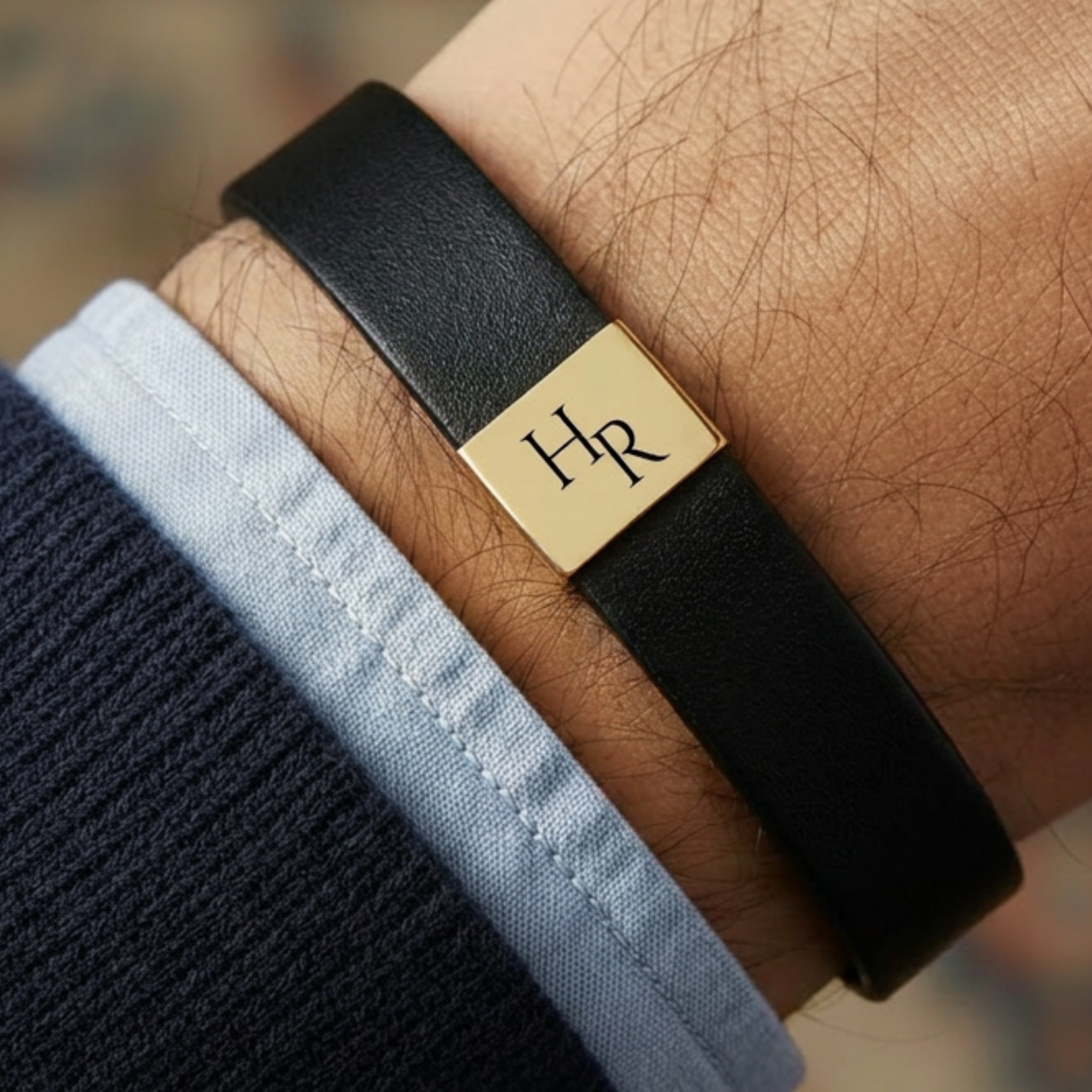 Personalisiertes Lederarmband mit Gravur – Initialen Armband für Männer – Persönliches Geschenk für ihn