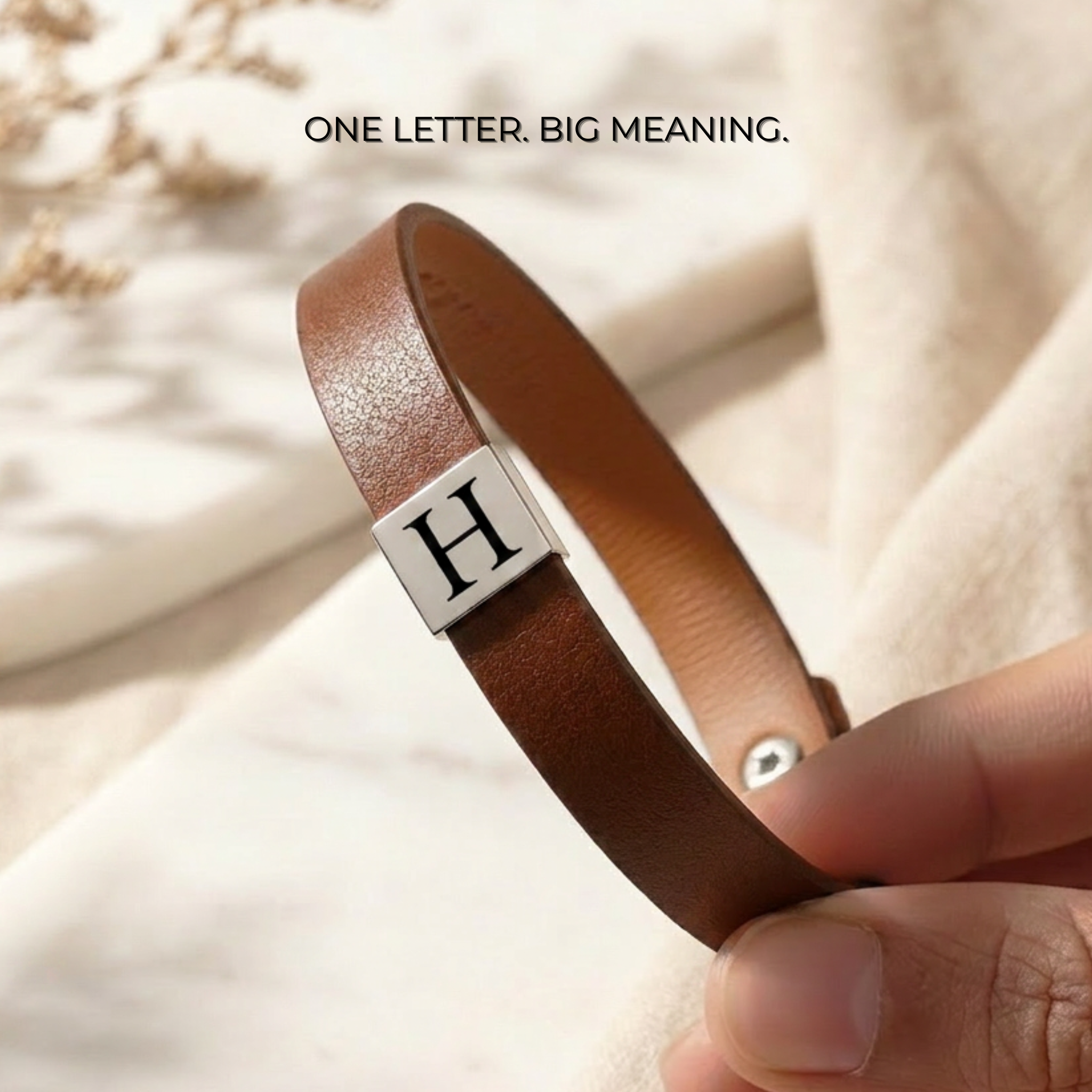 Personalisiertes Lederarmband mit Gravur – Initialen Armband für Männer – Persönliches Geschenk für ihn