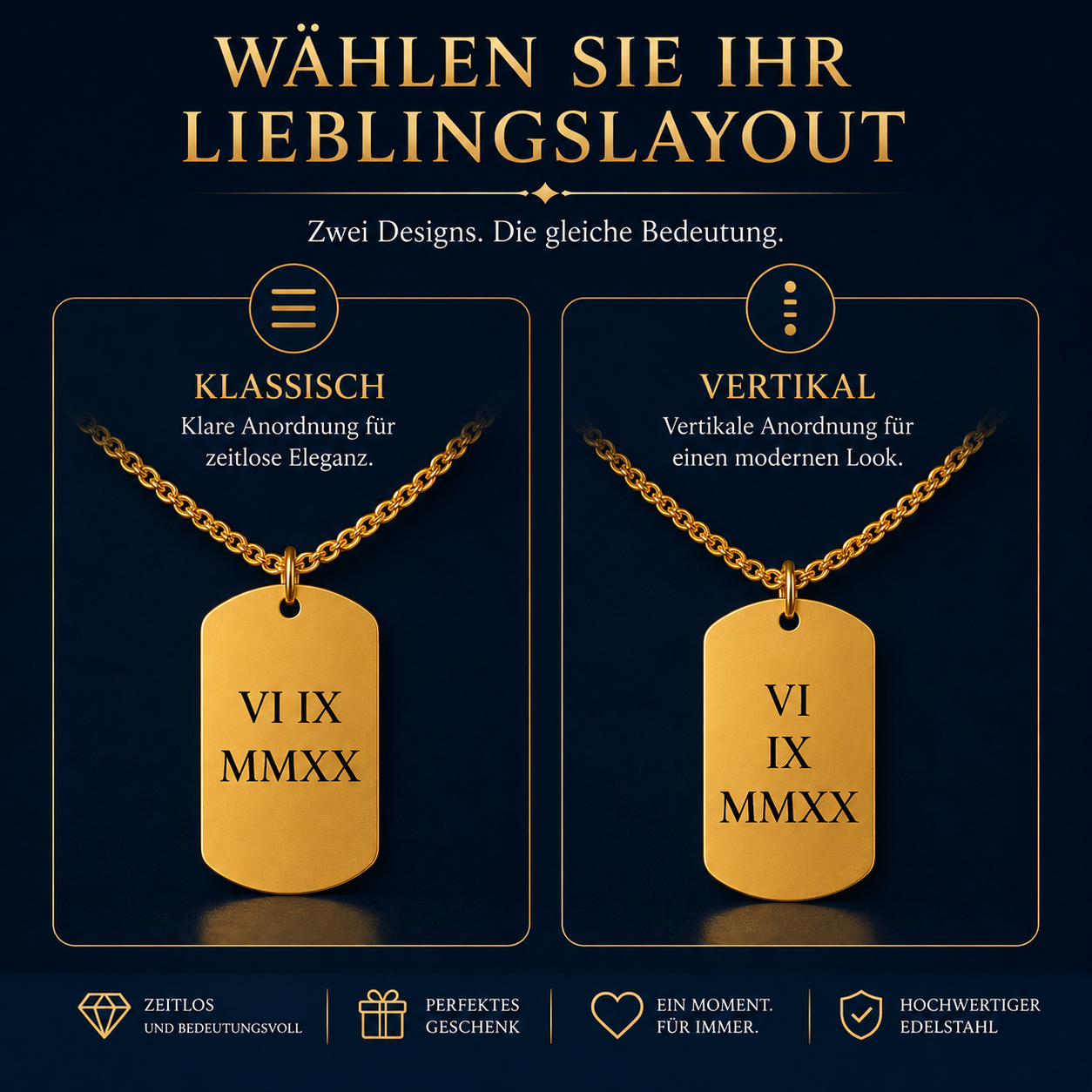 Halskette für Männer - Designoptionen
