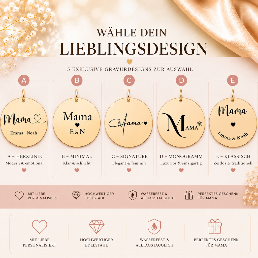 5 Designs für das Armband  auswaehlen