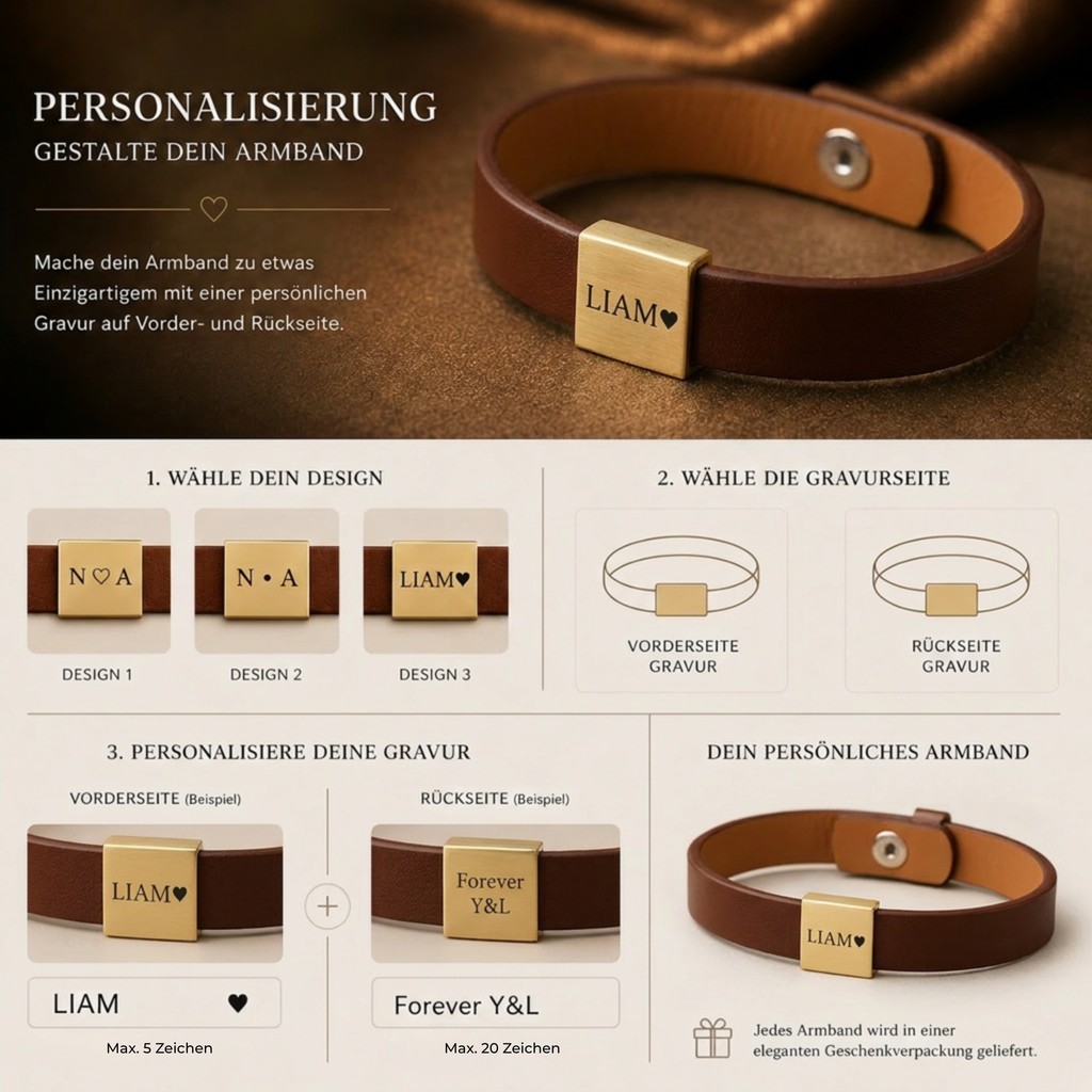 Personalisiertes Armband für Freund – Personalisierungsinfo