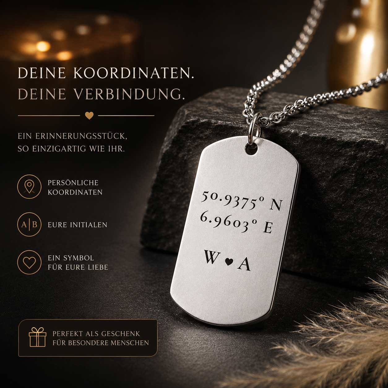 Qualität der personalisierten Cuban Tag Halskette – Premium Edelstahl, langlebig und wasserfest