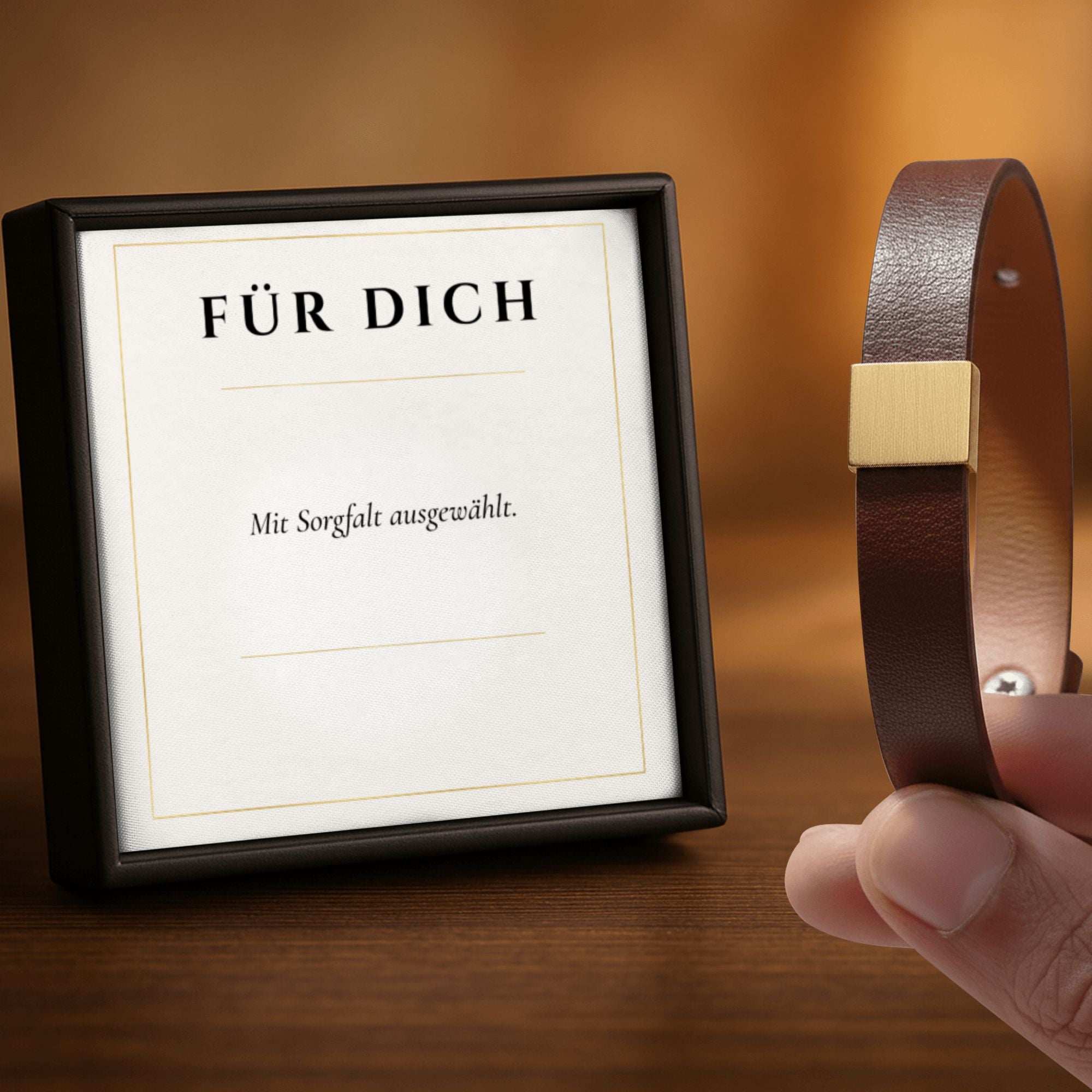 Premium Lederarmband für Herren – Edelstahl in Schwarz oder Braun