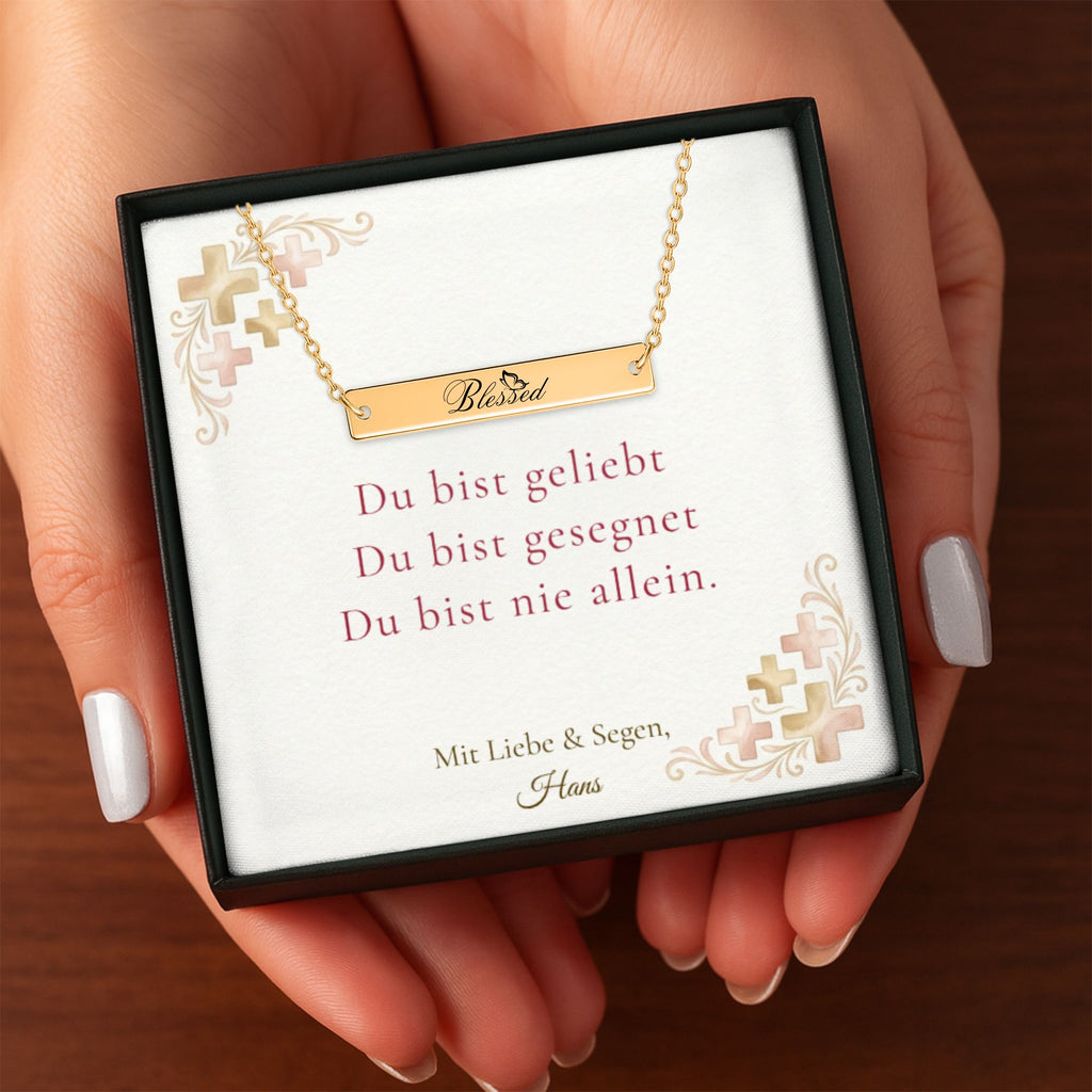 Personalisierte christliche Kette – Name & Bibelstelle