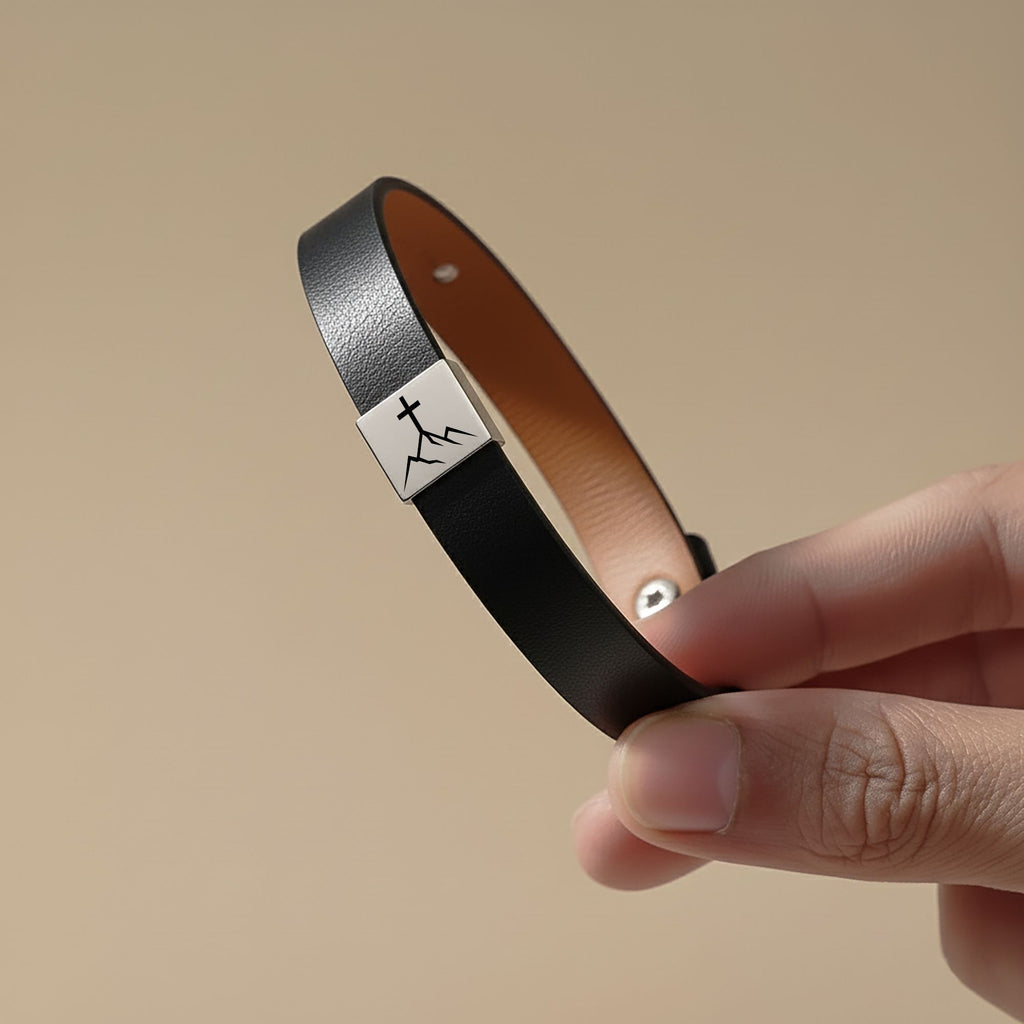 Personalisiertes christliches Armband für Männer – Kreuz & Glaubenssymbole